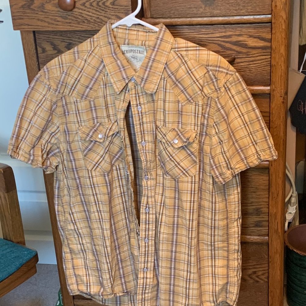 Aeropostale vintage western style snap front shirt